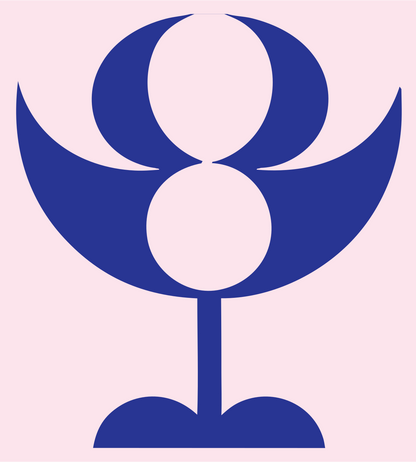 Pictogram Crescent Petal Chalice Sunflower Crest #fce4ec/#283593