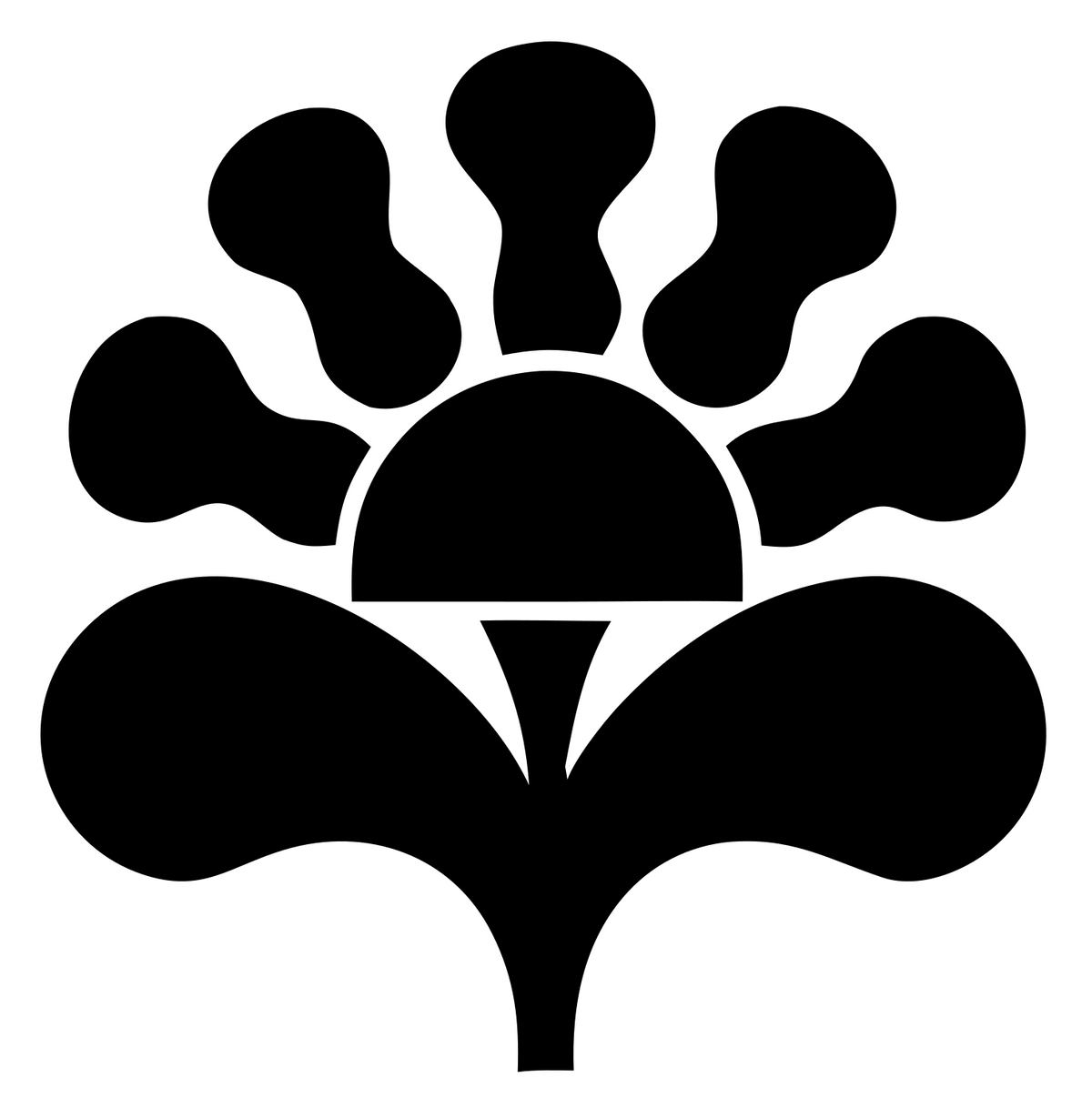 Pictogram Bulb Petal Blooming Sunflower Badge #ffffff/#000000