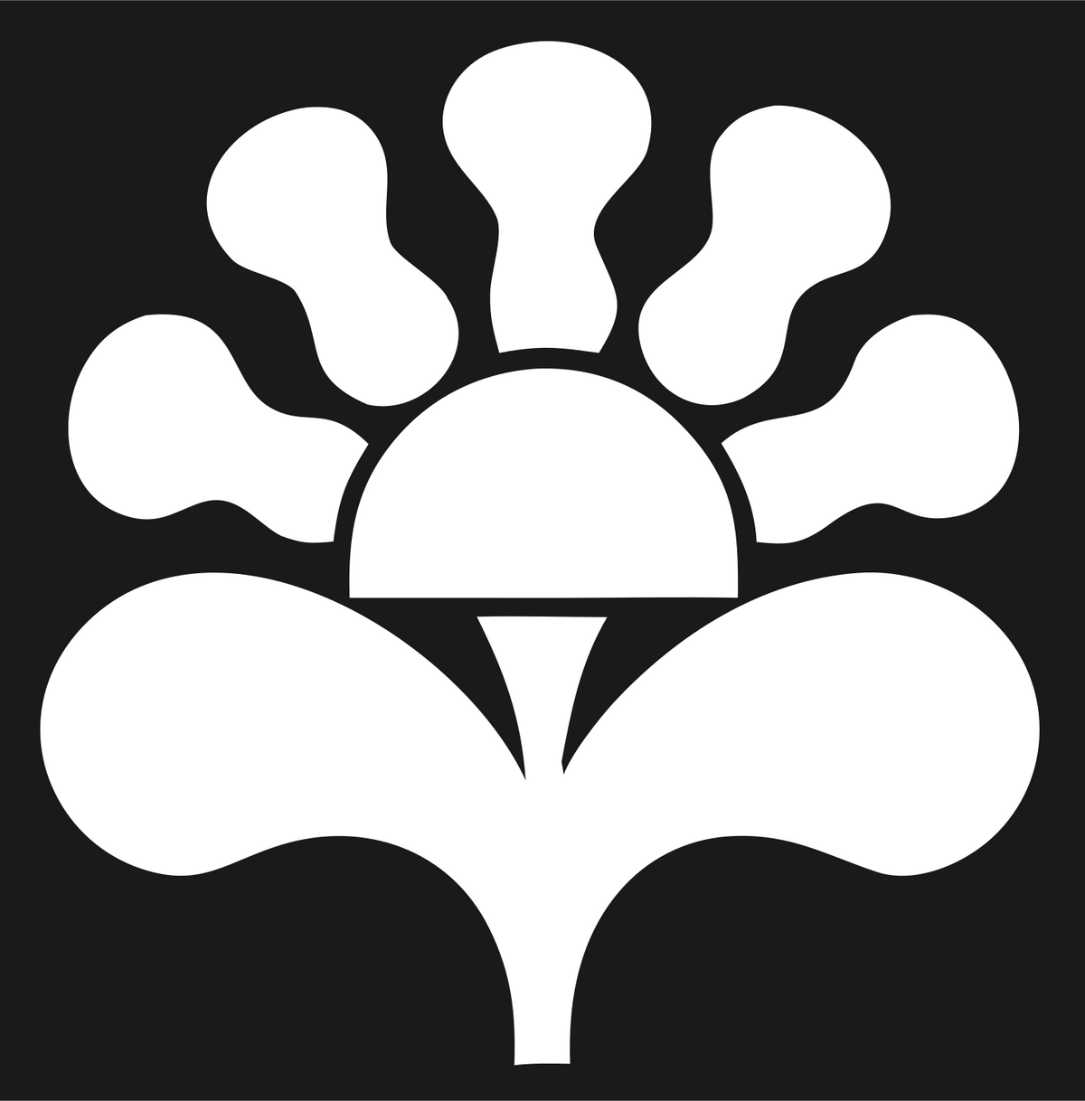 Pictogram Bulb Petal Blooming Sunflower Badge #1a1a1a/#ffffff
