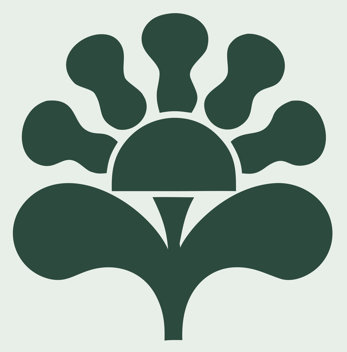 Pictogram Bulb Petal Blooming Sunflower Badge #e8efe9/#2d4a3e