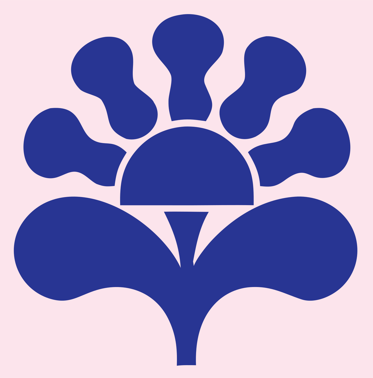 Pictogram Bulb Petal Blooming Sunflower Badge #fce4ec/#283593