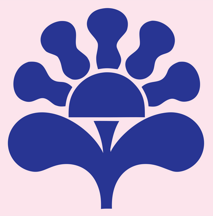 Pictogram Bulb Petal Blooming Sunflower Badge #fce4ec/#283593