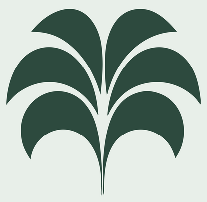 Pictogram Arching Frond Palm Leaf Crest #e8efe9/#2d4a3e