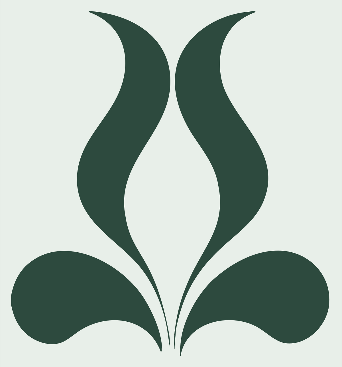 Pictogram Flowing Tulip Flame Floral Mark #e8efe9/#2d4a3e