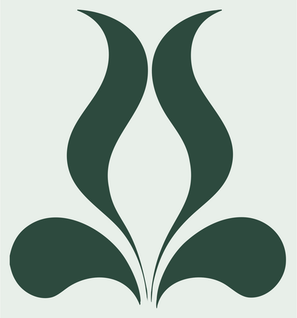 Pictogram Flowing Tulip Flame Floral Mark #e8efe9/#2d4a3e