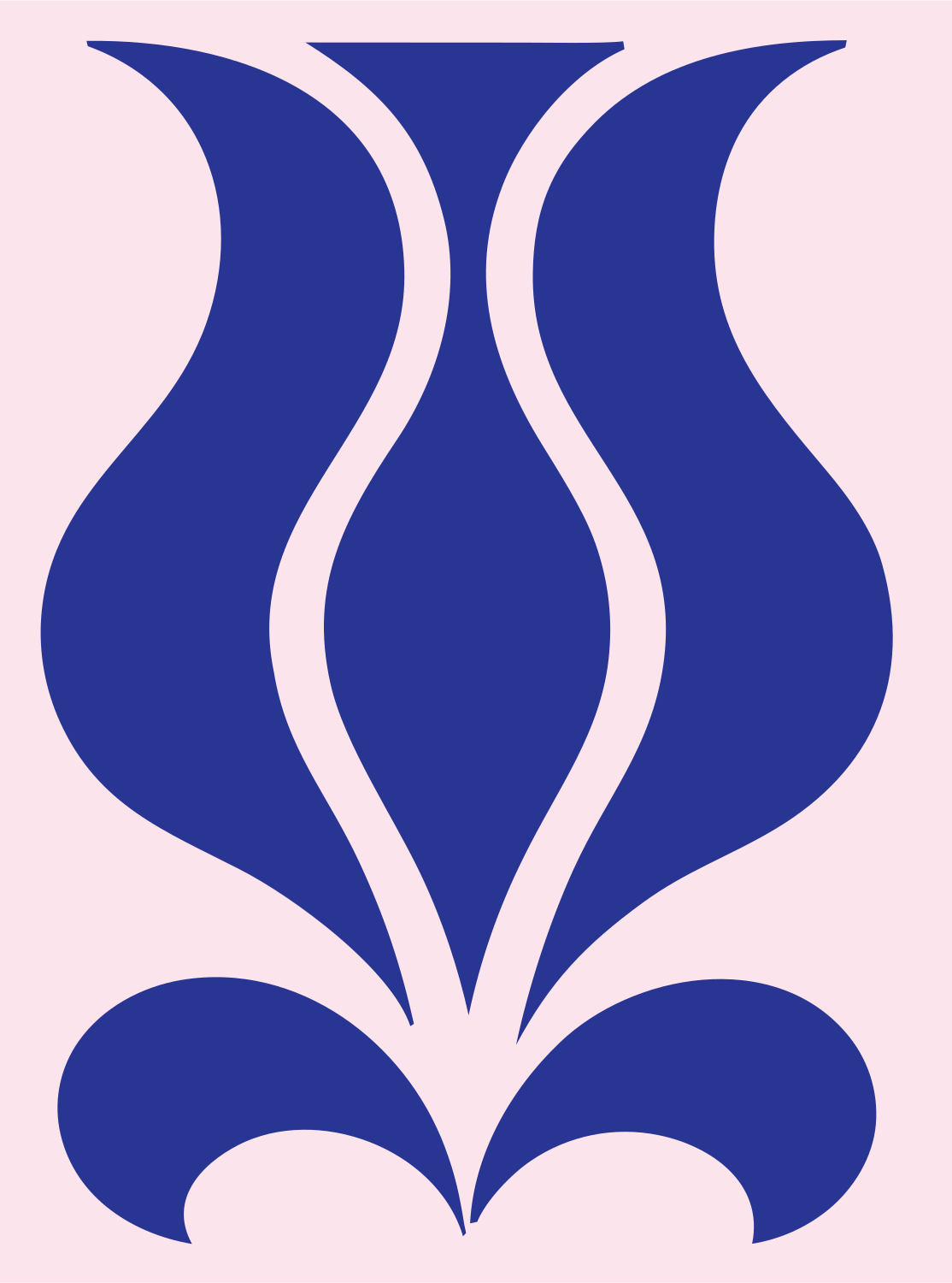 Pictogram Tulip Silhouette Floral Bloom Crest #fce4ec/#283593