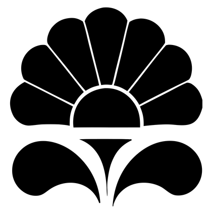 Pictogram Fan Petal Blooming Flower Icon #ffffff/#000000