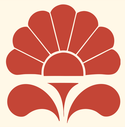 Pictogram Fan Petal Blooming Flower Icon #fff8e7/#c44536