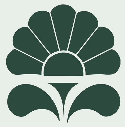 Pictogram Fan Petal Blooming Flower Icon #e8efe9/#2d4a3e