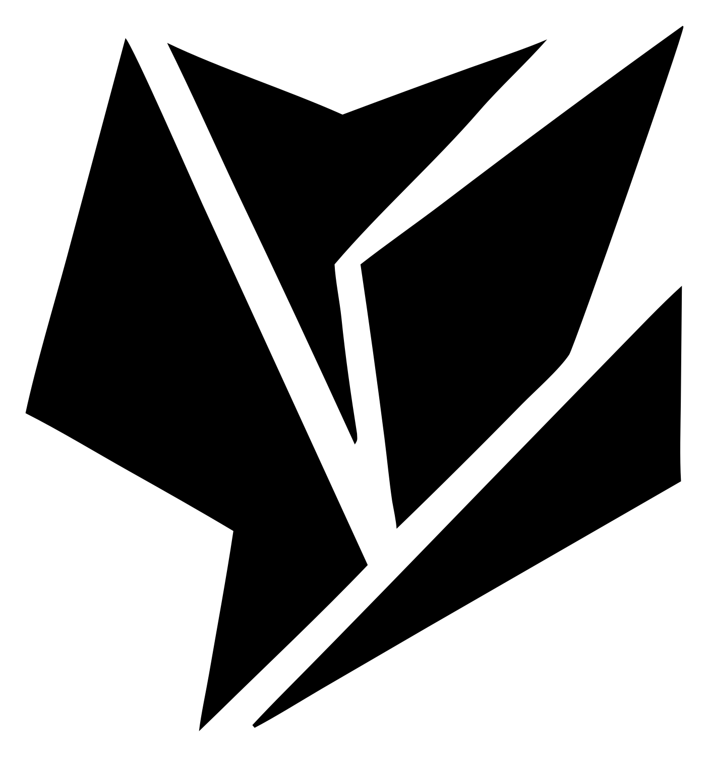 Industrial Shattered Facet Tulip Mark #ffffff/#000000