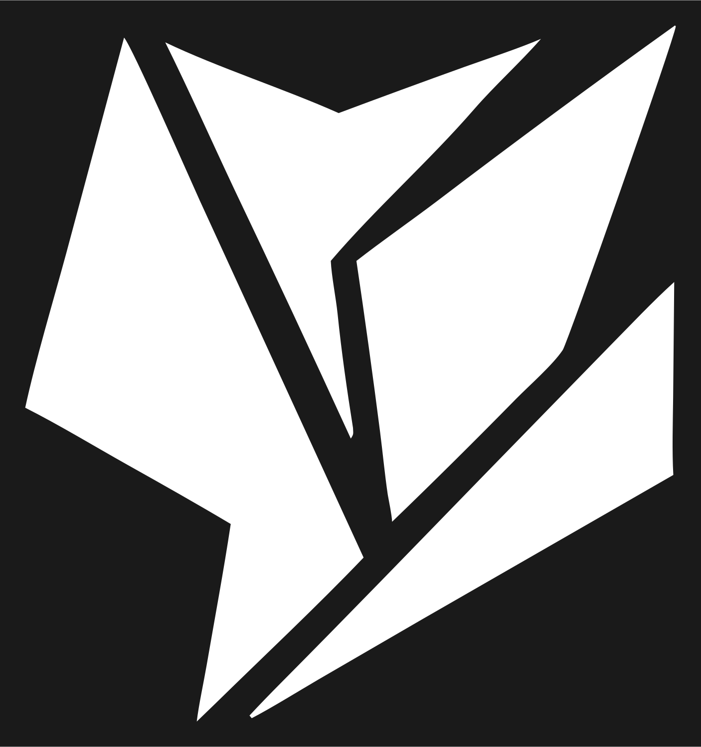 Industrial Shattered Facet Tulip Mark #1a1a1a/#ffffff