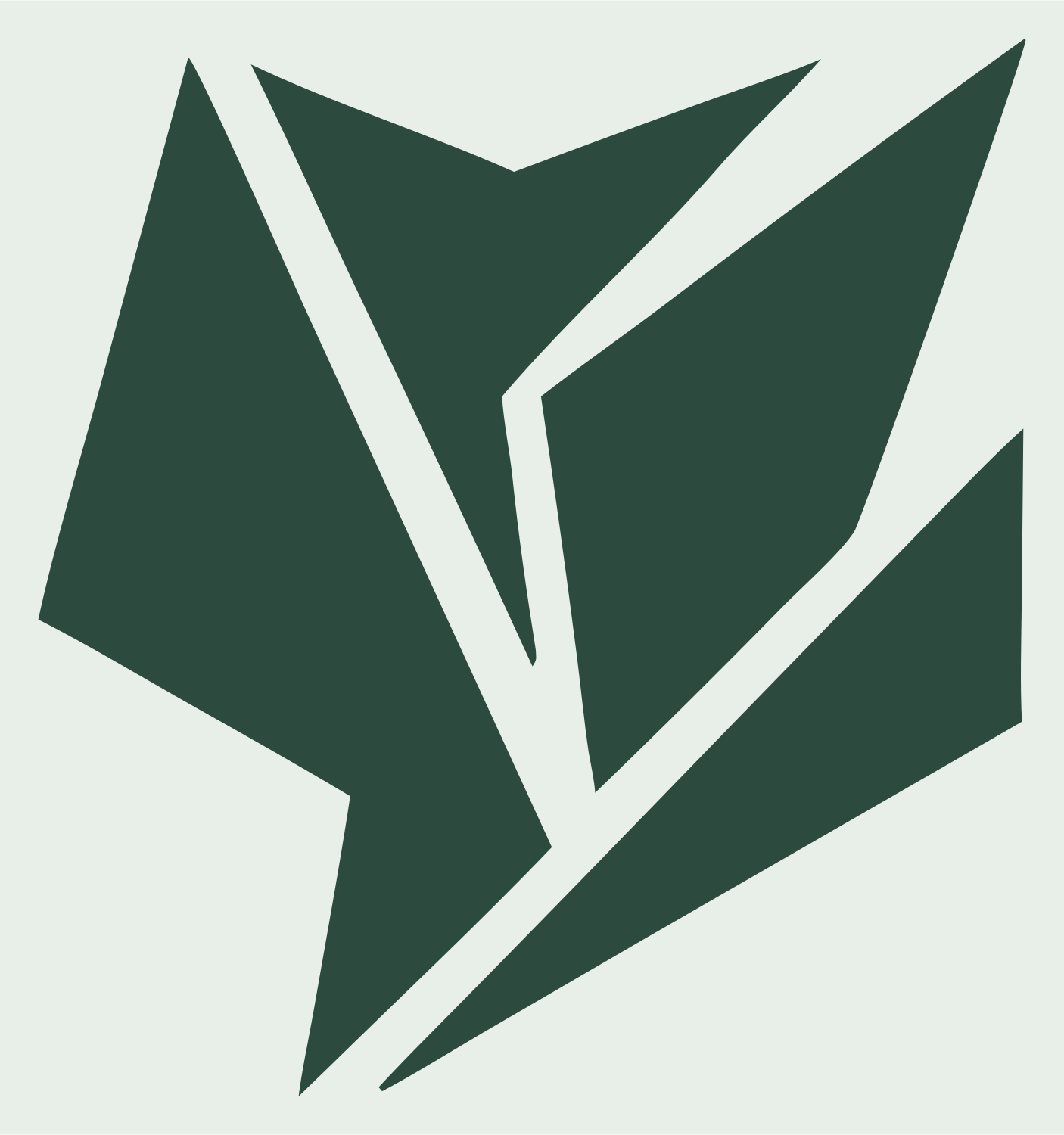 Industrial Shattered Facet Tulip Mark #e8efe9/#2d4a3e