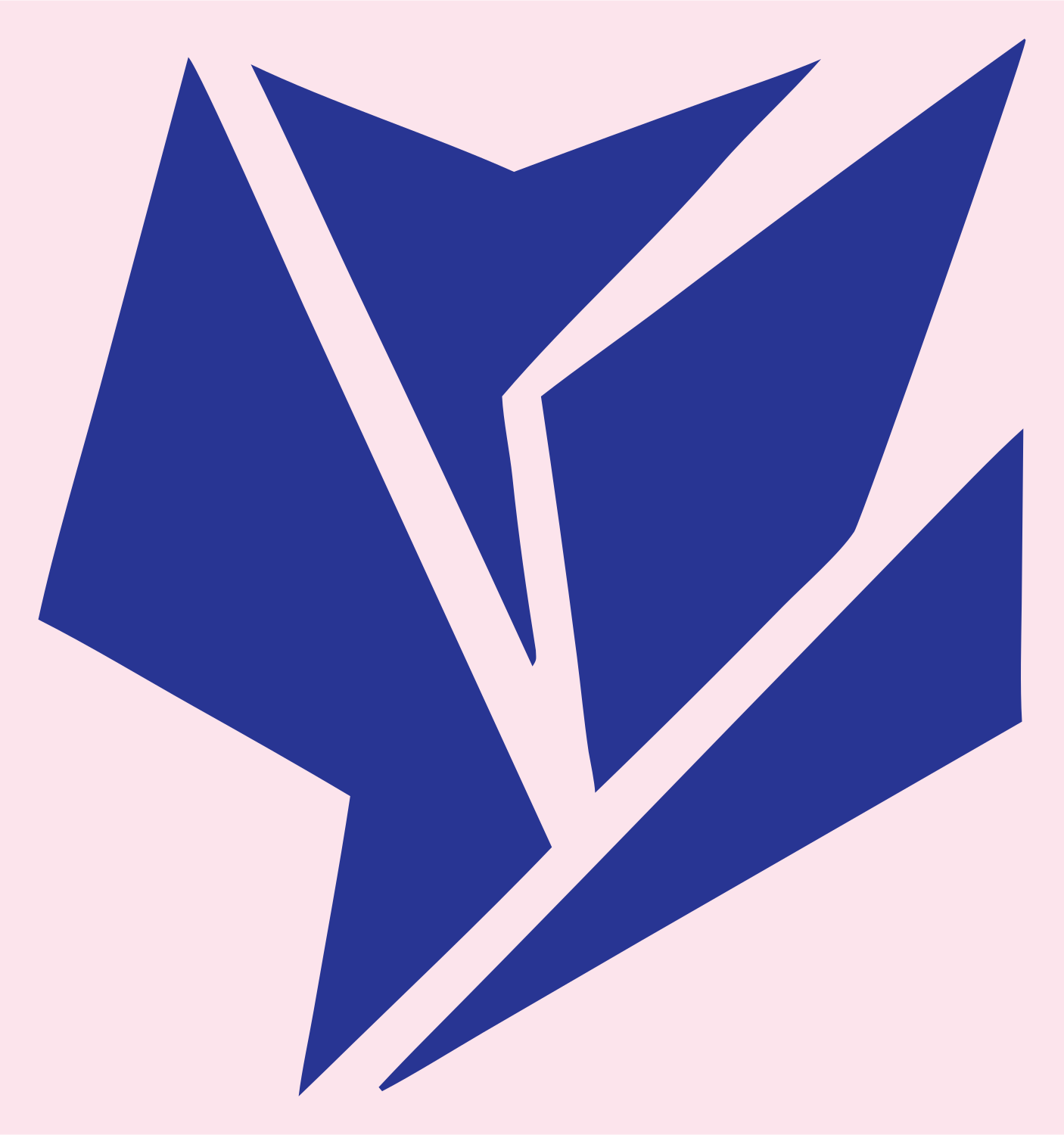 Industrial Shattered Facet Tulip Mark #fce4ec/#283593