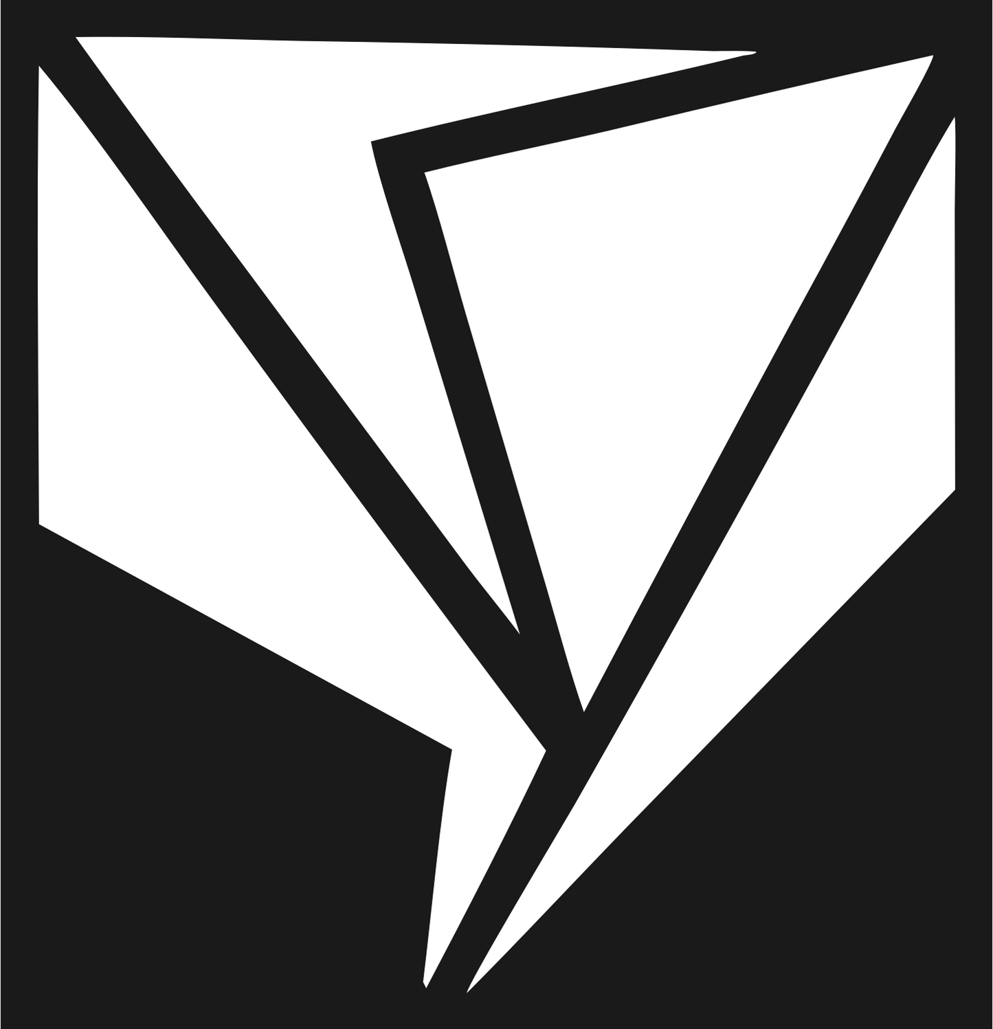 Angular Fragment Tulip Silhouette Badge #1a1a1a/#ffffff