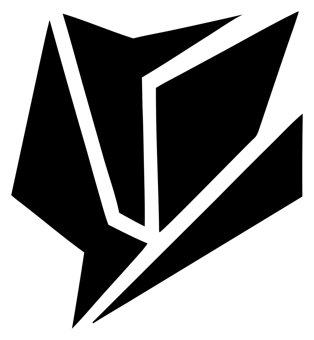 Bold Razor-Cut Tulip Petal Icon #ffffff/#000000