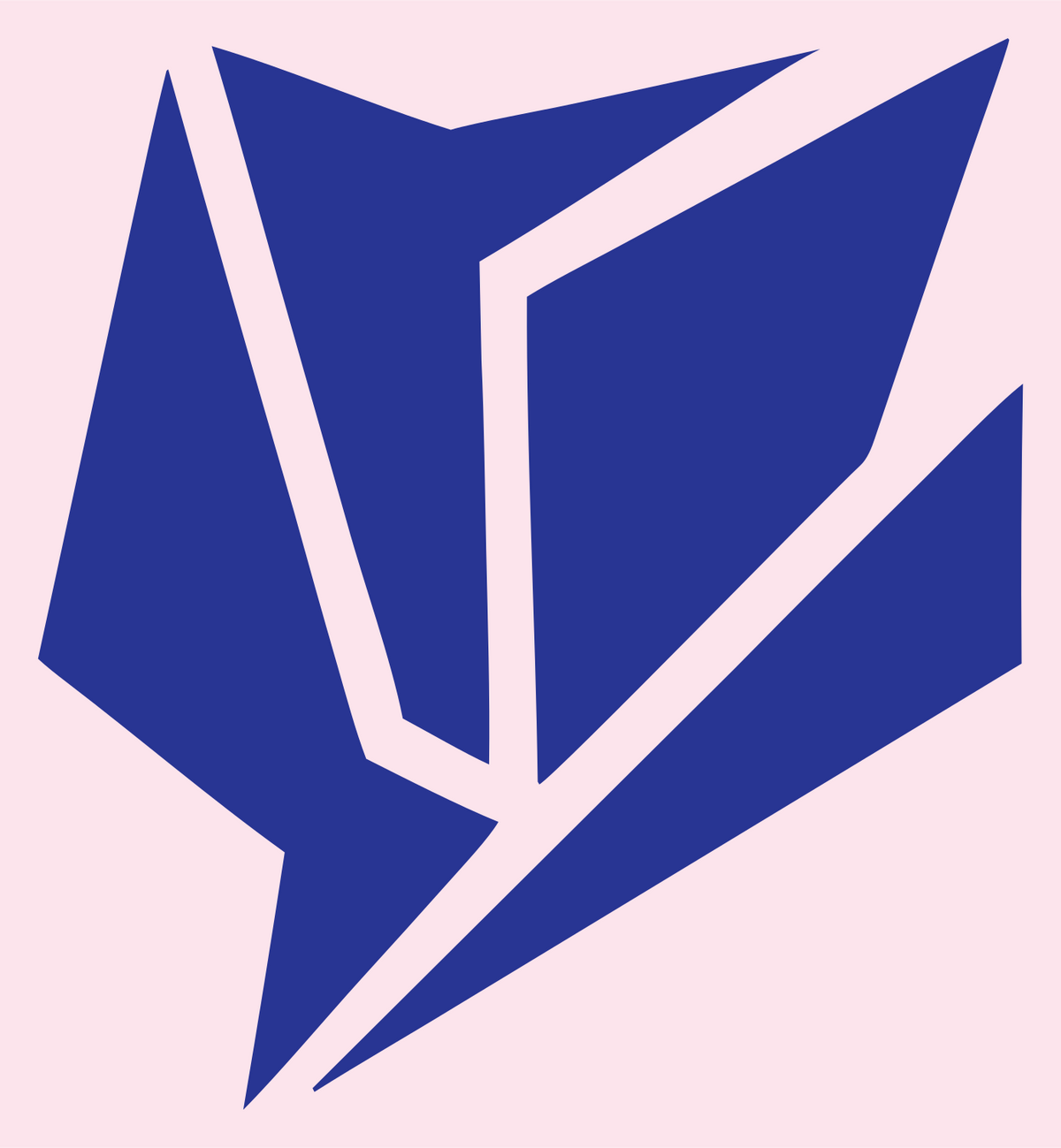 Bold Razor-Cut Tulip Petal Icon #fce4ec/#283593