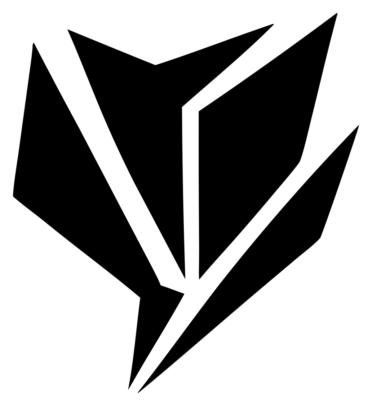 Sharp Shard Tulip Crystal Emblem #ffffff/#000000