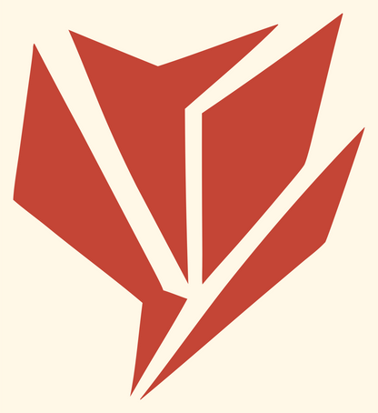 Sharp Shard Tulip Crystal Emblem #fff8e7/#c44536