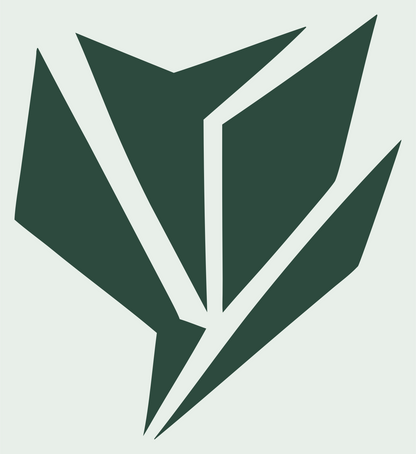 Sharp Shard Tulip Crystal Emblem #e8efe9/#2d4a3e