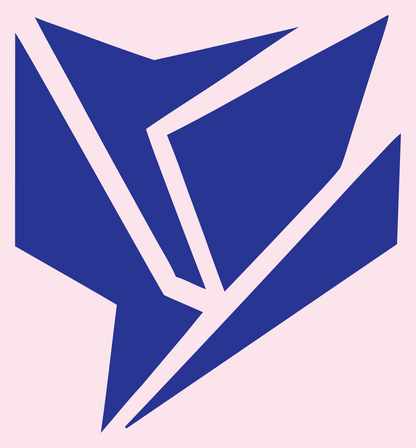 Sharp Polygon Shattered Tulip Icon #fce4ec/#283593