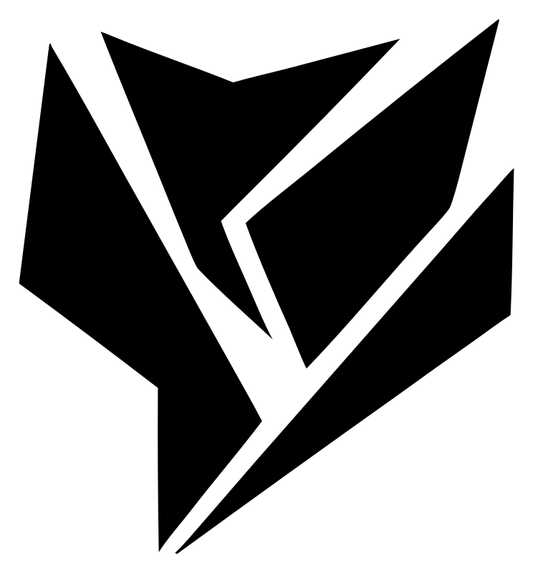 Industrial Broken Facet Tulip Silhouette Logo