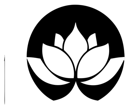 Negative Space Circular Lotus Bloom Mark