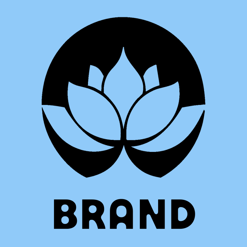 Negative Space Circular Lotus Bloom Mark preview