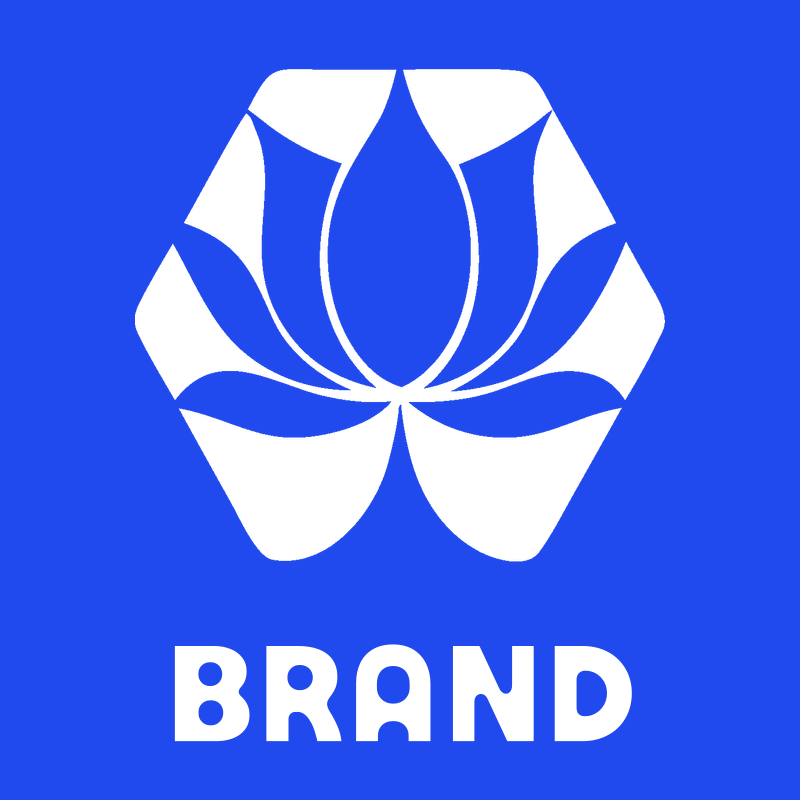 Negative Space Hexagon Lotus Bloom Badge preview