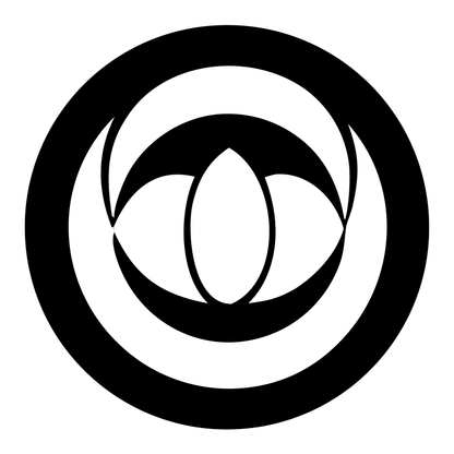 Negative Space Orbital Lotus Eye Mark