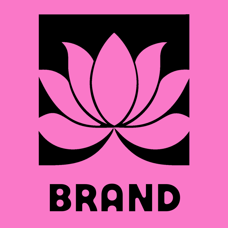 Negative Space Square Lotus Bloom Emblem preview
