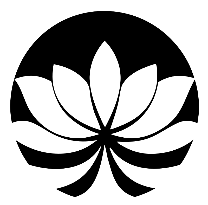 Negative Space Radiating Petal Lotus Crest