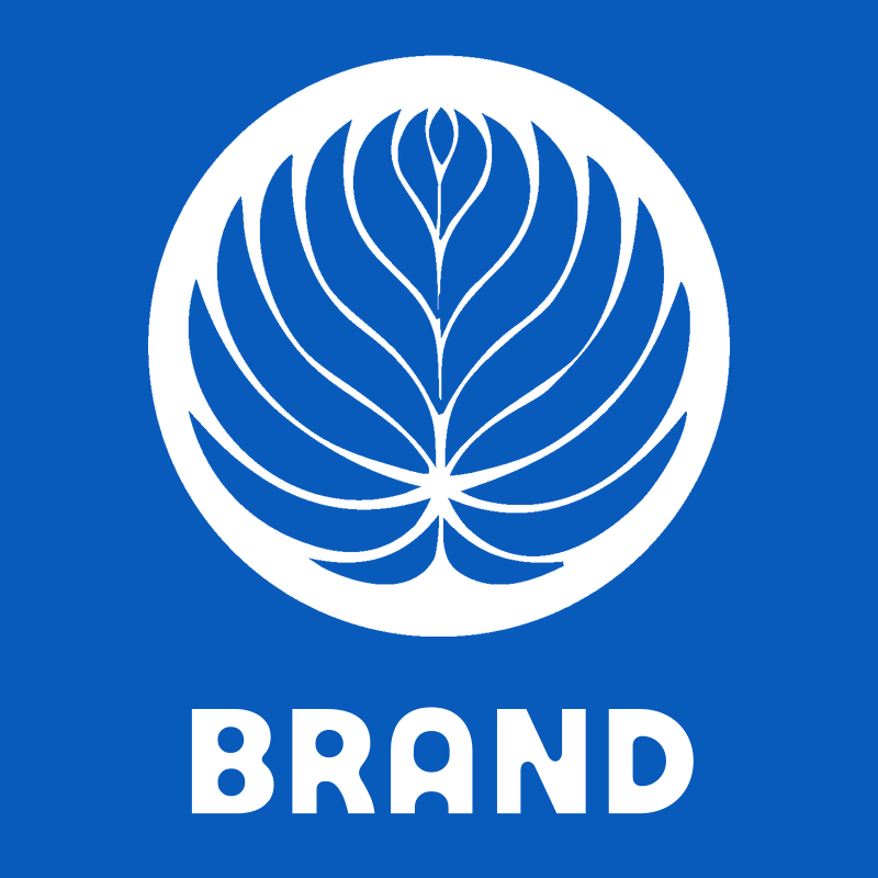 Negative Space Veined Leaf Lotus Emblem preview