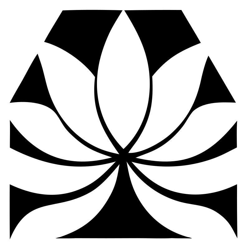 Negative Space Tiered Petal Lotus Crest