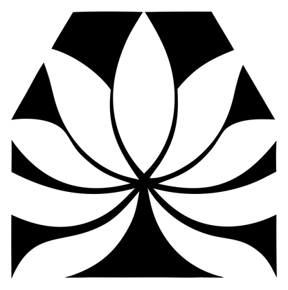 Negative Space Tiered Petal Lotus Crest