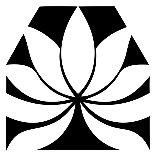Negative Space Tiered Petal Lotus Crest