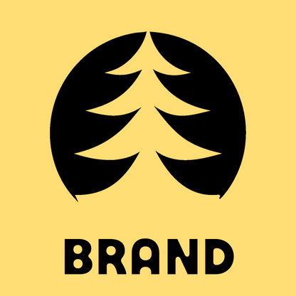 Negative Space Circle Pine Tree Emblem preview