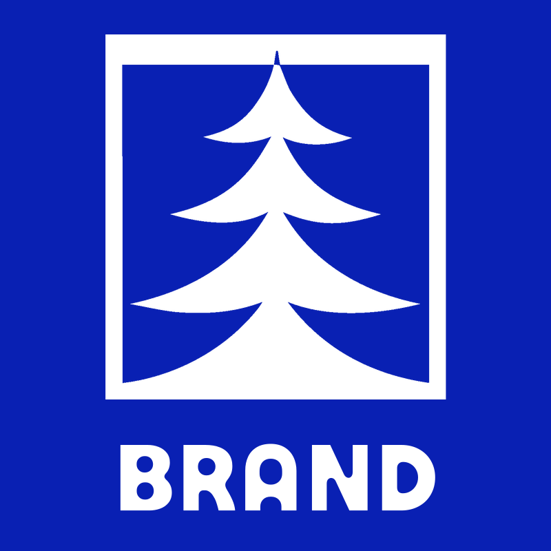 Negative Space Swooping Evergreen Square Mark preview