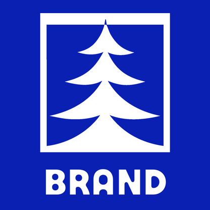 Negative Space Swooping Evergreen Square Mark preview