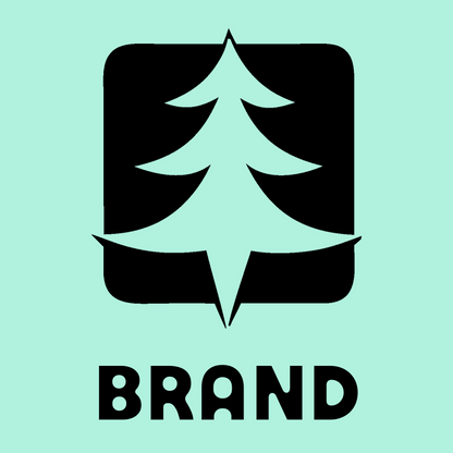 Negative Space Rounded Square Pine Tree Badge preview