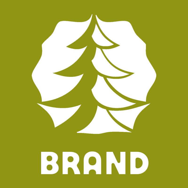 Negative Space Silhouette Pine Blob Mark preview