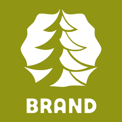 Negative Space Silhouette Pine Blob Mark preview