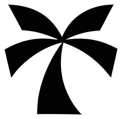 Palm Tree Bold Logo #ffffff/#000000