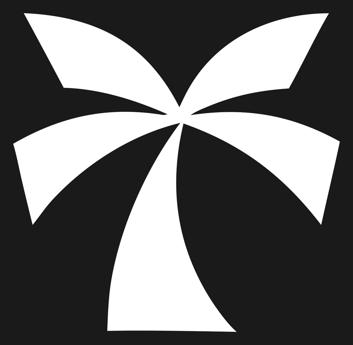 Palm Tree Bold Logo #1a1a1a/#ffffff