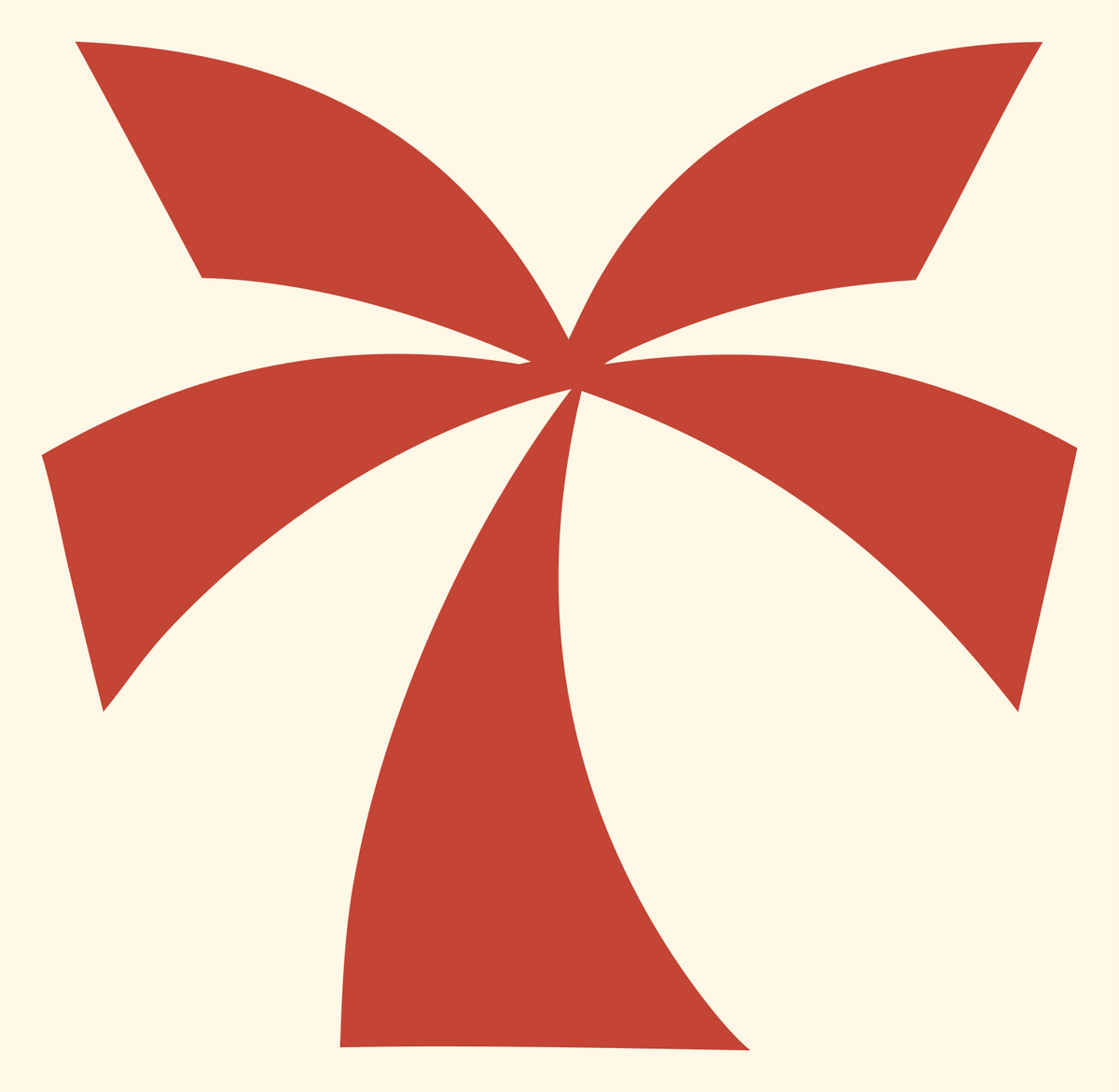 Palm Tree Bold Logo #fff8e7/#c44536