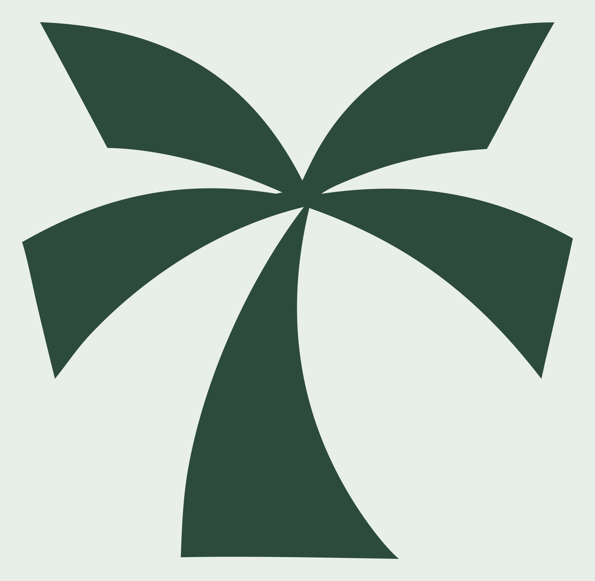 Palm Tree Bold Logo #e8efe9/#2d4a3e