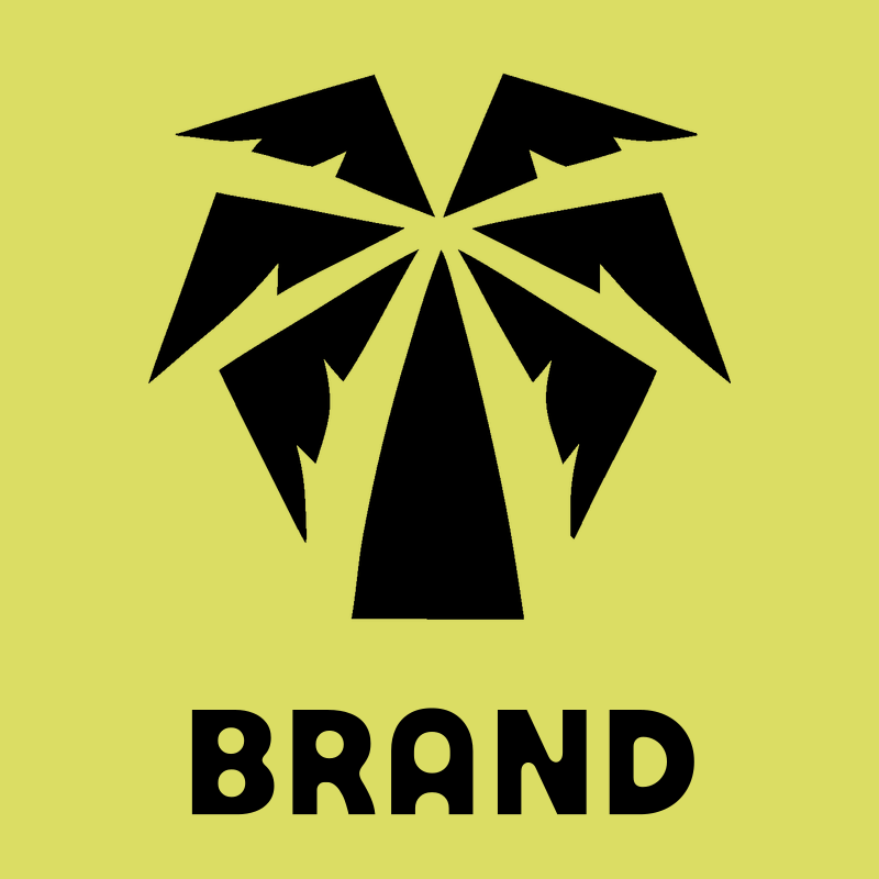 Jagged Burst Frond Palm Tree Emblem preview