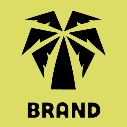 Jagged Burst Frond Palm Tree Emblem preview