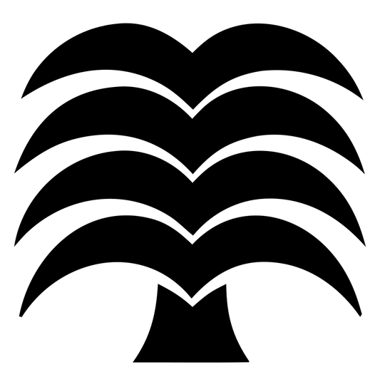 Stacked Layered Frond Palm Tree Crest