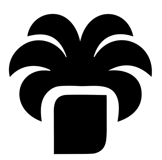 Bold Potted Tropical Palm Tree Badge