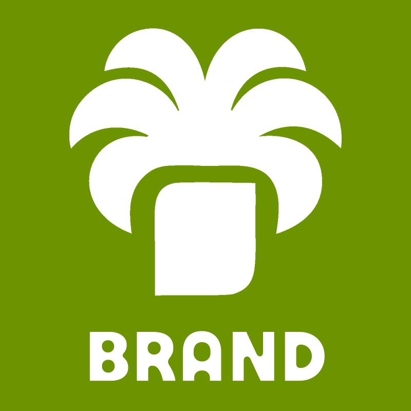 Bold Potted Tropical Palm Tree Badge preview